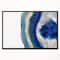 Designart - Macro of Blue Agate Stone - Abstract Framed Canvas Wall Art Print